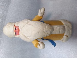 Дед Мороз ,пластик ,бумага ,вата .СССР 1970 год. высота 39 см .Цена 1000 руб.