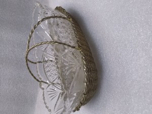 Вазочка для десерта ,хрусталь ,филигрань мельхиора. СССР 1970 год .Цена 800 руб.