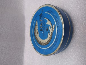 Жестяная банка ,, Черная икра ,, СССР 1970 год .Цена 350 руб.
