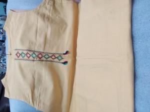 Платье ,лен ,вышивка СССР 1960 годы  цена 800 руб.
