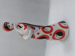 Фигурка ,фарфор ,,  Девушка в красном сарафане ,, Гжель 1950 годы цена 2800 руб.