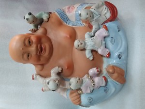 Большая фарфоровая фигура ,, Бог Семьи ,, Китай ,, 1980 годы . Цена 15000 руб .