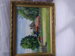Картина Деревенский пейзаж . Цена 5000 руб.